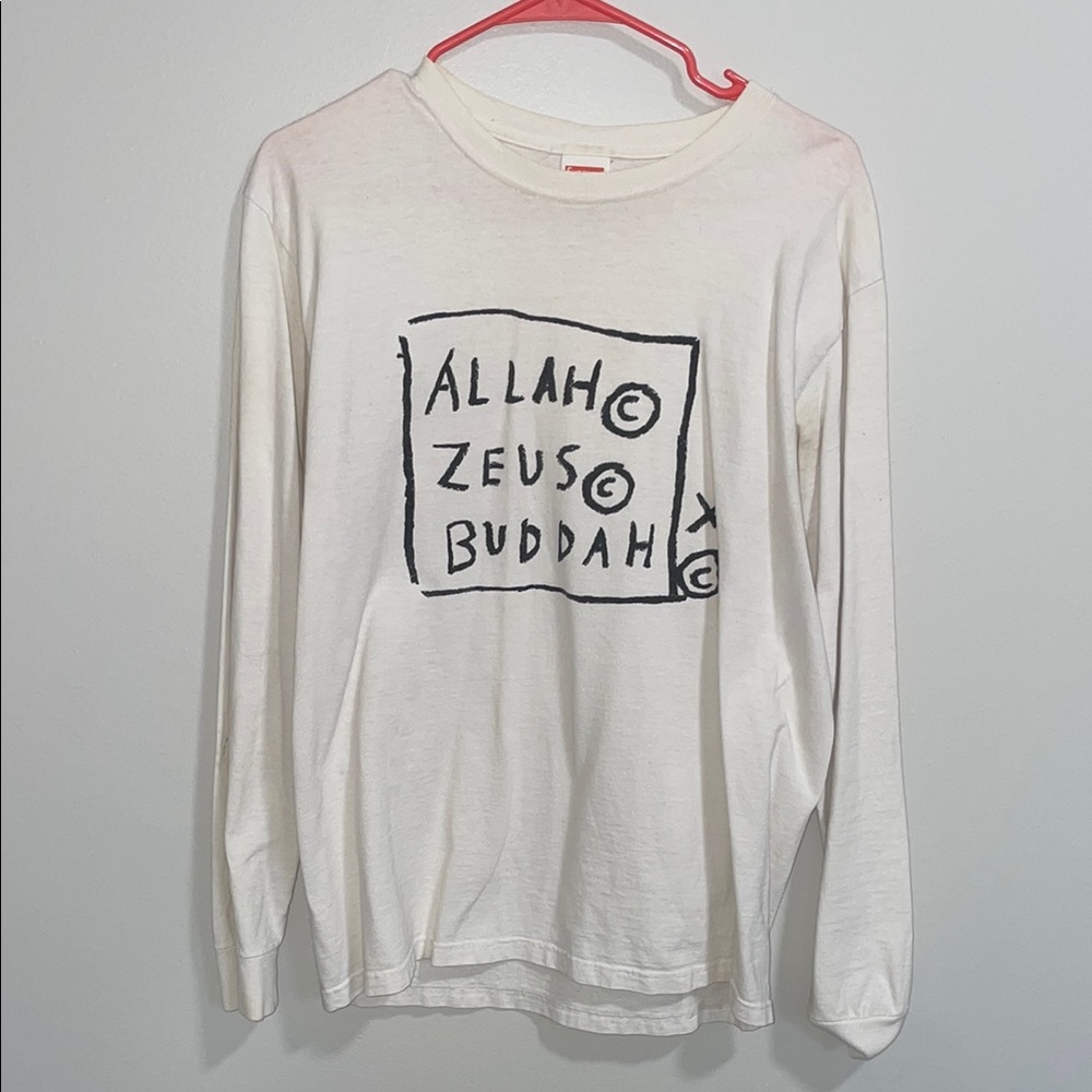 Jean Michel Basquiat × Supreme Allah Zeus Buddha Long Sleeve Shirt
